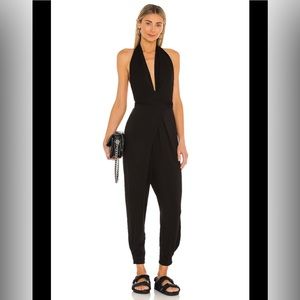 NWT Free People Sun Please One Piece Halter Jumpsuit Black S